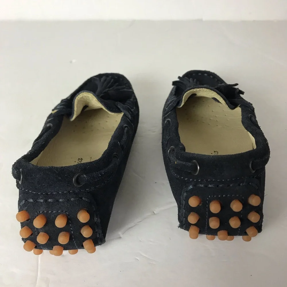 La stupenderia blue suede tassel loafers moccasins baby 25